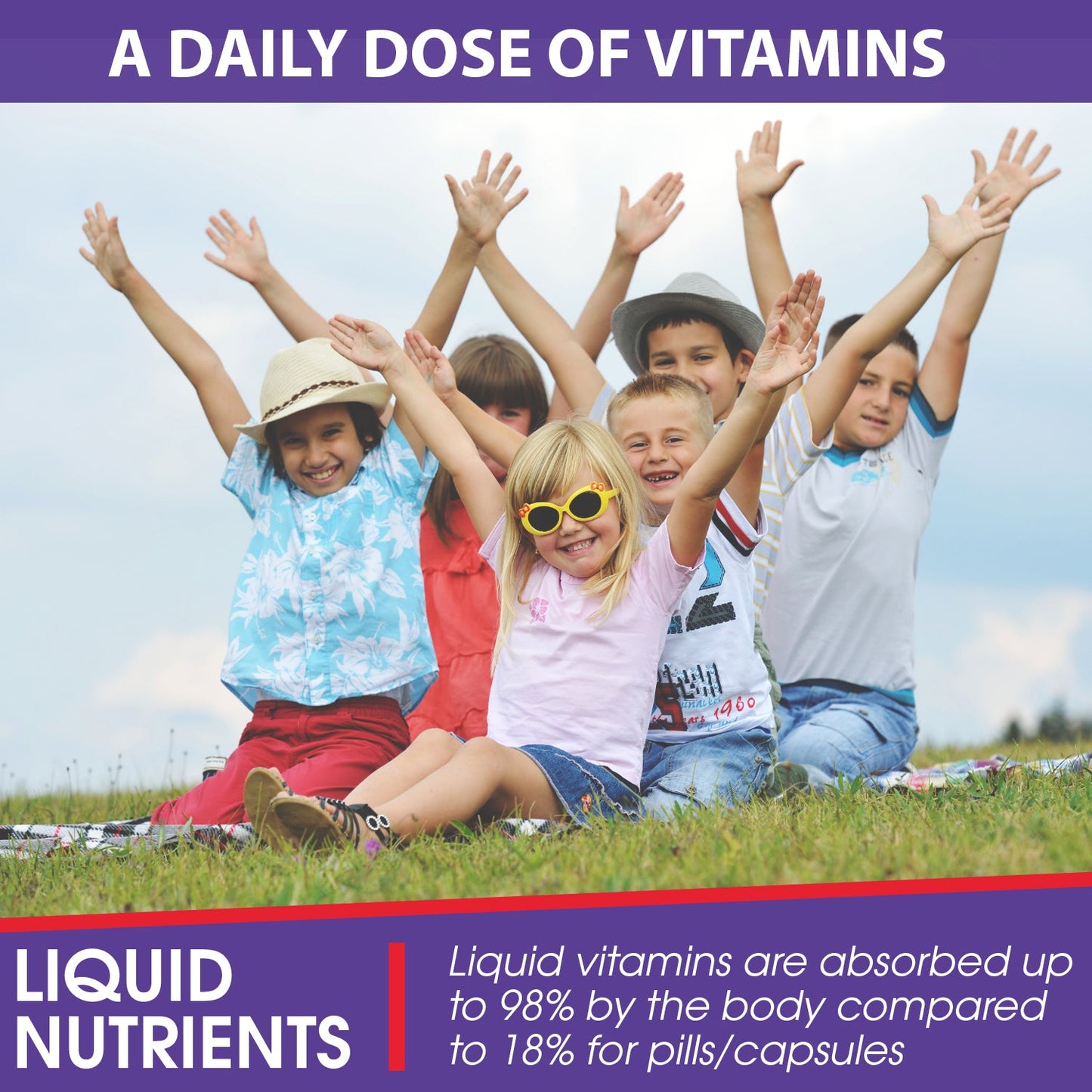 Children’s Daily Liquid Multivitamin, Essential Vitamin & Minerals, Natural Fruit Flavors, 16 fl oz