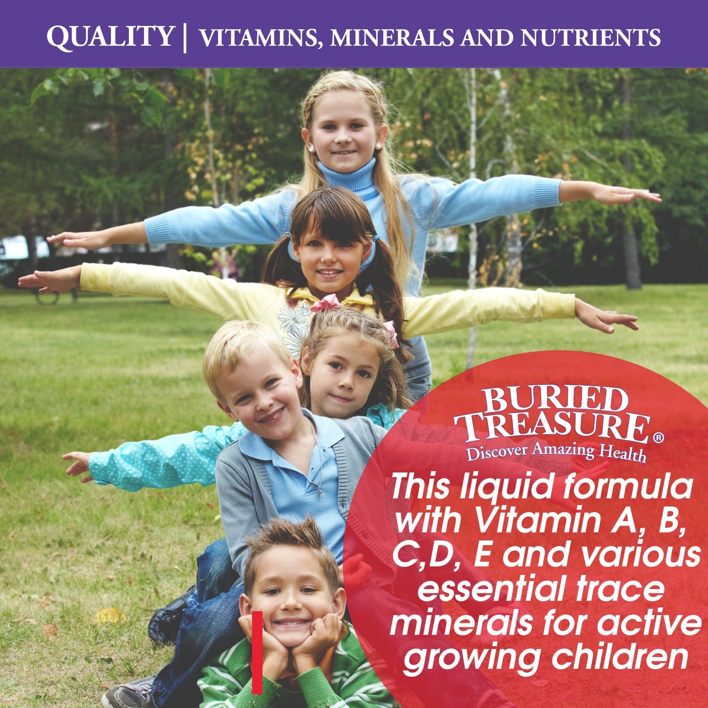 Children’s Daily Liquid Multivitamin, Essential Vitamin & Minerals, Natural Fruit Flavors, 16 fl oz